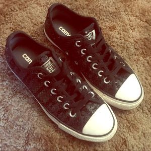 Black sequin converse